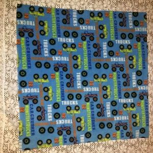BABY BOYS "TRUCKS & MONSTER TRUCKS" FLEECE BLANKET